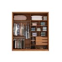 Ver imagem 4 de Guarda Roupas 2 Portas de Correr 3 Gavetas c/ Espelho Belga Amêndola Touch - Demóbile