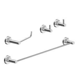 Kit de Acessórios para Banheiro Escovado 4 Peças Grego Metal 2050at - 1