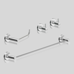 Kit de Acessórios para Banheiro Escovado 4 Peças Grego Metal 2050at - 3