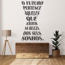 Ver imagem 2 de Adesivo de Parede Decorativo Frase Motivacional o Futuro Pertence