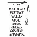 Ver imagem 3 de Adesivo de Parede Decorativo Frase Motivacional o Futuro Pertence