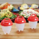 Ver imagem 3 de Forma de Cozinhar Ovo sem Casca Silicone 6 Unidades Molde Forma Egglettes Egg Boil Prático