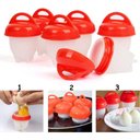 Ver imagem 2 de Forma de Cozinhar Ovo sem Casca Silicone 6 Unidades Molde Forma Egglettes Egg Boil Prático
