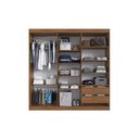 Ver imagem 3 de Guarda-roupa Oxford 6 Portas 2 Gavetas 9 Prateleiras - Casajá - Freijo/off