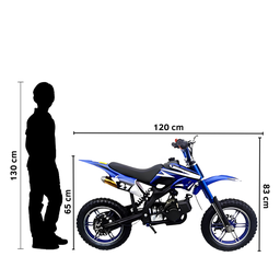 Mini Moto Cross Azul 49cc - Dsr - 2