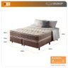 Cama Box King Marrom + Colchão Espuma D70/D28 2 Pillow Top Orleans 193x203x63cm - 3