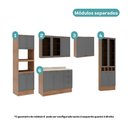 Ver imagem 5 de Cozinha Completa com Balcão Milla Portale 15 Portas 3 Gavetas MDF-MDP Nogal com Cinza Titânio Mó