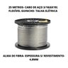 25m Cabo de Aço 3/16 6x19 Flexível Guincho Talha Elétrica - 2