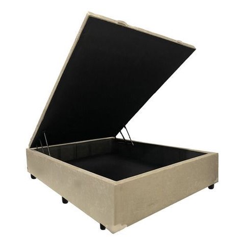 Base Box com Bau de Casal 1,38 So1clique - Bege