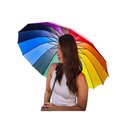Ver imagem 1 de SOMBRINHA LONGA AUTOMATICA ARCO-ÍRIS YAZI 20506