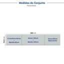 Ver imagem 5 de Cozinha Planejada 5 Peças 2 Aéreo 2 Balcão com Tampo 1 Cristaleira Marselha CabeCasa MadeiraOriginals Branco