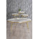Ver imagem 2 de Conjunto de Mesa de Centro 4 Peças - Mármore Branco