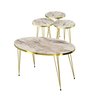 Conjunto de Mesa de Centro 4 Peças - Mármore Branco - 1