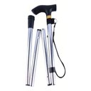 Ver imagem 1 de Bengala Retrátil Dobrável Ajustável Alum Tipo T de Ate 200kg:prateado