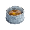 Ver imagem 3 de Boleira Queijeira de Pedra Sabão com Tampa de Vidro