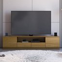 Ver mais imagens de Kit 2 Peças Rack 220cm e Estante em MDF Carvalho Dourado