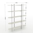 Ver imagem 3 de Kit 2 Peças Rack 220cm e Estante em MDF Carvalho Dourado