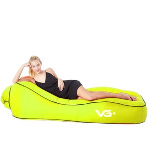 Sofá de Ar Hug Bag Inflável Camping Relaxante Verde VG+