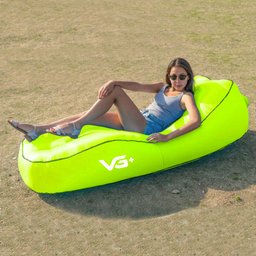 Sofá de Ar Hug Bag Inflável Camping Relaxante Verde VG+ - 3