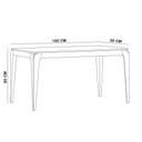 Ver imagem 5 de Mesa de Jantar 6 Lugares Retangular 160cm Tampo MDF Claris N01 Ypê - Lyam Decor
