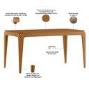 Ver imagem 4 de Mesa de Jantar 6 Lugares Retangular 160cm Tampo MDF Claris N01 Ypê - Lyam Decor