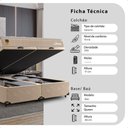 Ver imagem 2 de Cama Box Baú Queen Bipartido + Colchão Life D33 Pillow Top 56x158x198cm - Bege - e-Shop Casa
