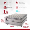 Ver imagem 3 de Cama Box Casal  Molas Ensacadas Belvedere 138x188x74