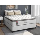 Ver imagem 1 de Cama Box Casal Molas Ensacadas Belvedere 138x188x74 Branco Hellen Colchões
