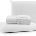 Ver imagem 5 de Jogo de Lençol Solteiro 2 Peças 400 Fios C/ Elástico Hotel:avelã