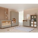 Ver imagem 1 de Quarto para Bebê 1 Berço, Guarda Roupa, Cômoda e Estante Picolé Espresso Móveis