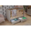 Ver imagem 4 de Quarto para Bebê 1 Berço, Guarda Roupa, Cômoda e Estante Picolé Espresso Móveis
