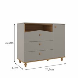 Quarto para Bebê 1 Berço, Guarda Roupa, Cômoda e Estante Picolé Espresso Móveis - 12 Quarto para Bebê 1 Berço, Guarda Roupa, Cômoda e Estante Picolé Espresso Móveis - 12