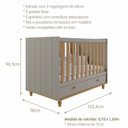 Ver imagem 3 de Quarto para Bebê 1 Berço, Guarda Roupa, Cômoda e Estante Picolé Espresso Móveis