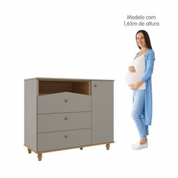 Quarto para Bebê 1 Berço, Guarda Roupa, Cômoda e Estante Picolé Espresso Móveis - 15 Quarto para Bebê 1 Berço, Guarda Roupa, Cômoda e Estante Picolé Espresso Móveis - 15