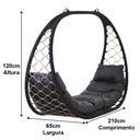 Ver imagem 5 de Big Balanço Suspenso Corda Náutica e Alumínio Trama Original para Área, Jardim, Piscina - Trama Orig