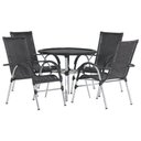 Ver imagem 7 de Kit Piscina Espreguiçadeiras Mesas Cadeiras Externa Alumínio Trama Original Catar e Venus