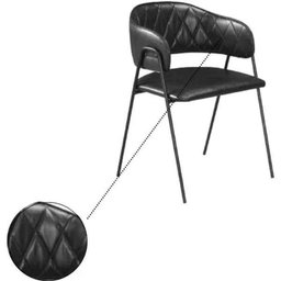 Cadeira Jantar Decor Veneza Courissimo Preto 45x81x54cm - 3