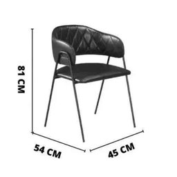 Cadeira Jantar Decor Veneza Courissimo Preto 45x81x54cm - 2