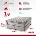 Ver imagem 3 de Cama Box Queen Molas Ensacadas Belvedere 198x158x74 Branco Hellen Colchões