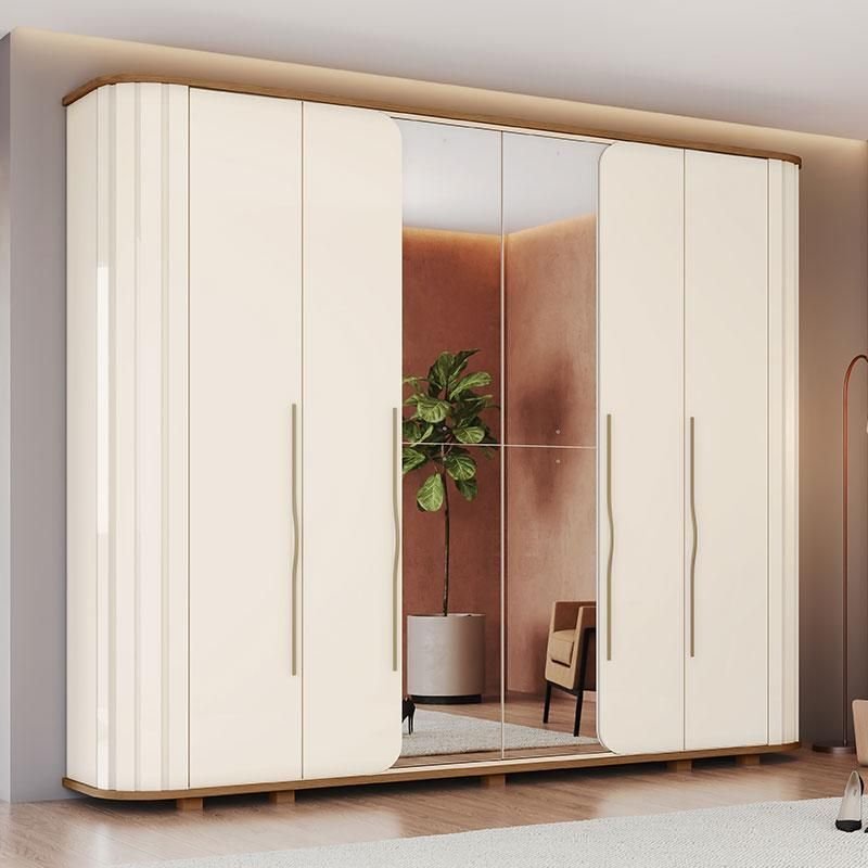 Guarda Roupa Casal Premium 6 Portas Off White Nature – Henn