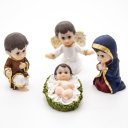 Ver imagem 4 de Kit Presépio Infantil Resina 11 Peças 6 Cm com Casinha Mdf