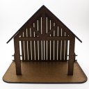 Ver imagem 3 de Kit Presépio Infantil Resina 11 Peças 6 Cm com Casinha Mdf