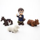 Ver imagem 6 de Kit Presépio Infantil Resina 11 Peças 6 Cm com Casinha Mdf