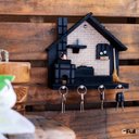 Ver imagem 2 de Porta Chaves de Parede Casinha Mineira Artesanal G Bege