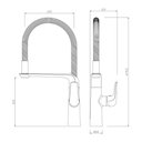Ver imagem 2 de Misturador Monocomando para Cozinha com Flexíveis 1/2" 40cm- Cromado