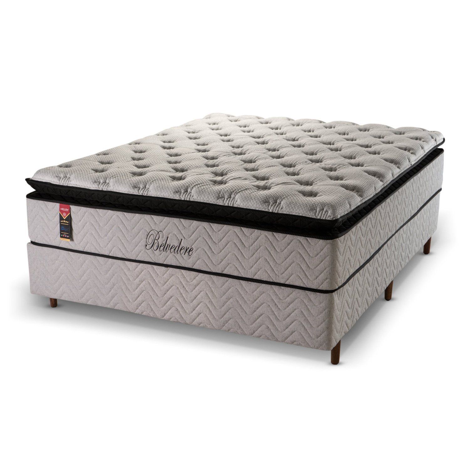Belle Queen 未使用４本セット Cama Box Queen Molas Ensacadas com Pillow Jacquard Linho Belvedere