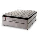 Ver imagem 1 de Cama Box Casal Molas Ensacadas Belvedere 138x188x74 Cinza Hellen Colchões