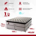 Ver imagem 3 de Cama Box Queen Molas Ensacadas Belvedere 158x198x74