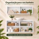 Ver imagem 5 de Conjunto de Banheiro com Aéreo e Balcão 4 Portas Suspenso 123,5cm Multimóveis MP5542 Branco