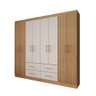 Guarda-roupa Casal Coliseu 8 Portas 4 Gavetas Canelato/natura - Panorama Móveis - 3